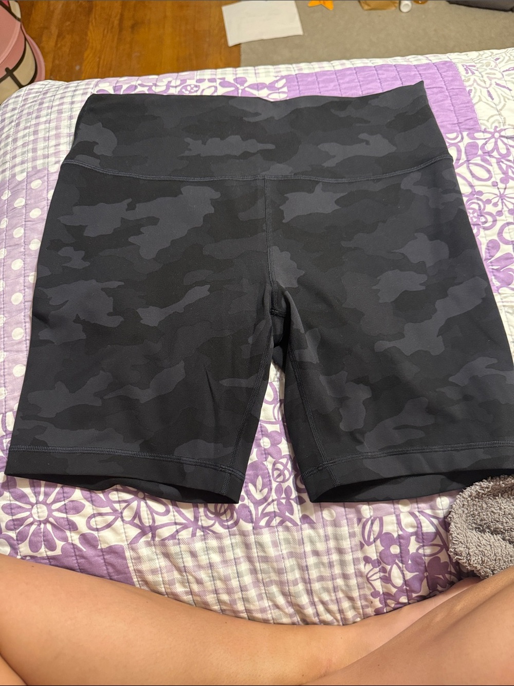 lululemon athletica Black Camo High-Rise Bike Shorts